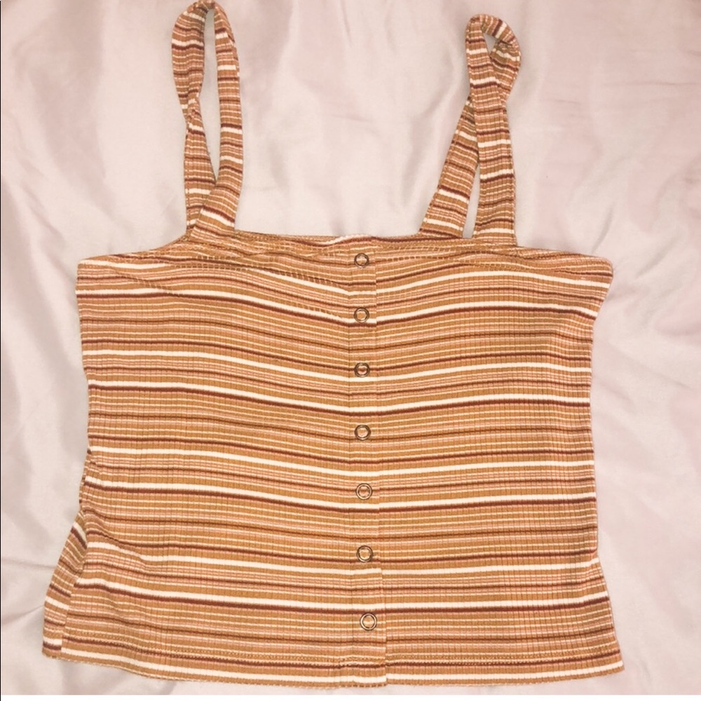 yellow striped tank